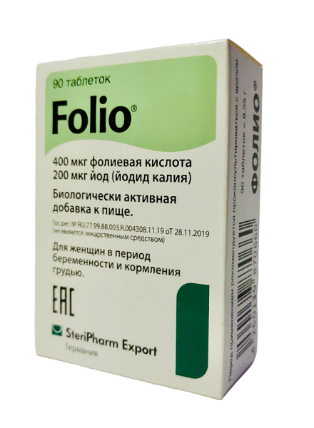 Фотография товара Фолио SteriPharm таблетки 90шт
