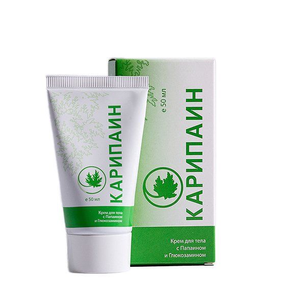Фотография товара Карипаин крем для тела с Папаином и Глюкозамином туба 50мл
