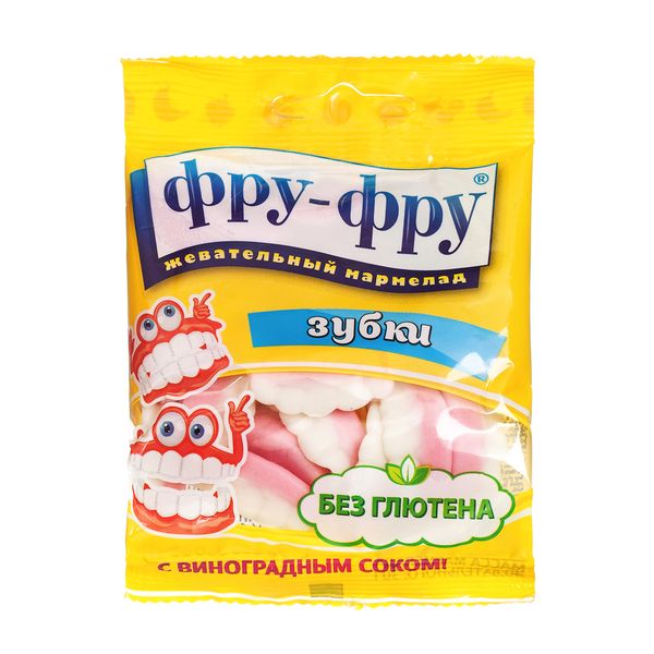 Фотография товара Мармелад жевательный с натуральным соком Зубки Фру-Фру пак. 30г