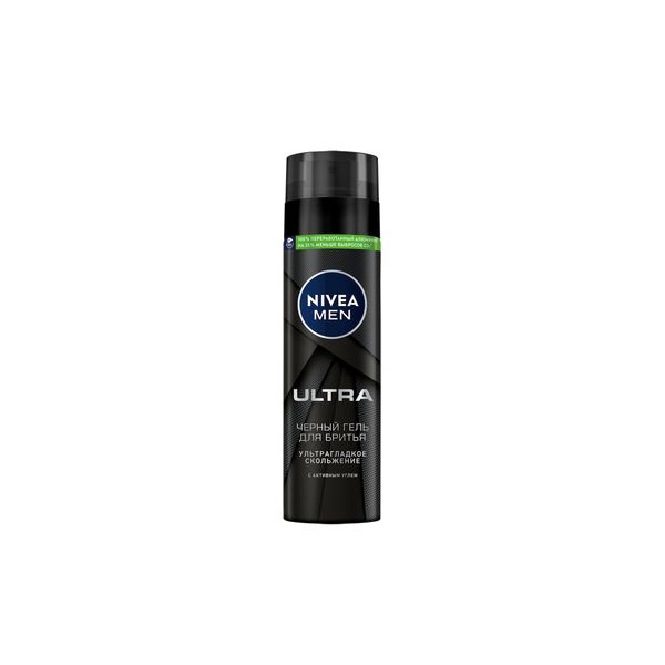 Фотография товара Гель для бритья черный Ultra For men Nivea/Нивея фл. 200мл (81789)