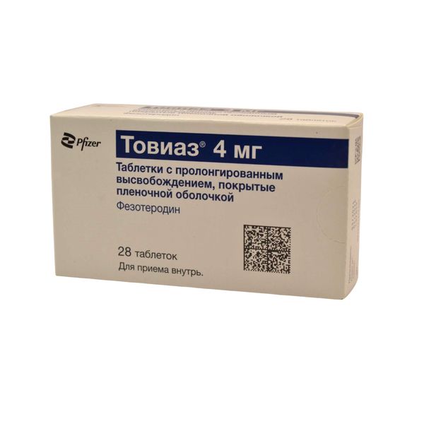 Фотография товара Товиаз таблетки с пролонг. высвобожд. п/о плен. 8мг 28шт