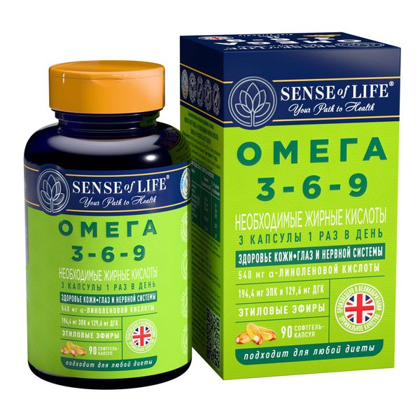 Фотография товара Омега-3 тройная Sense of Life софтгель-капсулы 1565мг 60шт