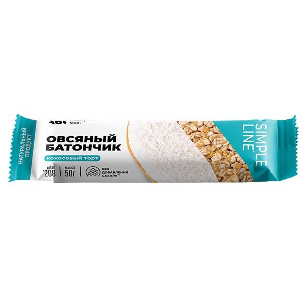 Фотография товара Батончик овсяный ягодный тарт с малиной и ароматом лесных ягод ABC Healthy Food 50г