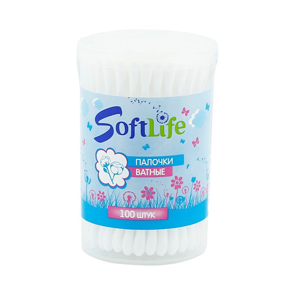 Фотография товара Палочки ватные SoftLife/СофтЛайф пакет 200шт