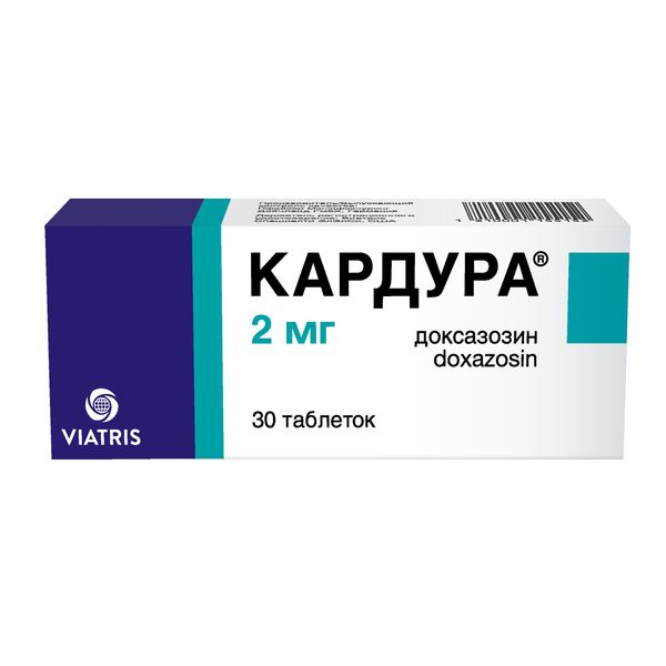 Фотография товара Кардура таблетки 4мг 30шт