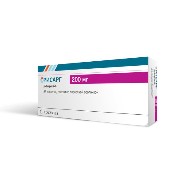 Фотография товара Рисарг таблетки п/о плен. 200мг 63шт