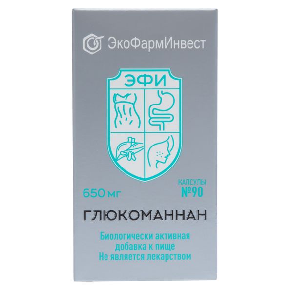 Фотография товара Глюкоманнан капсулы 650мг 90шт