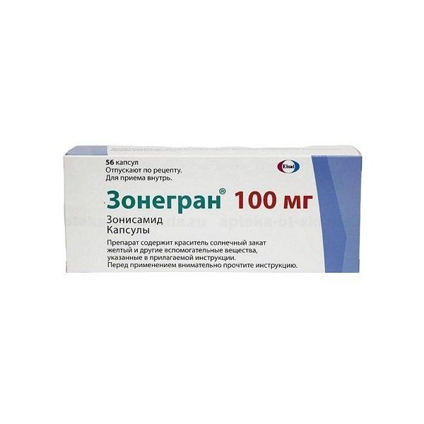 Фотография товара Зонегран капсулы 100мг 56шт