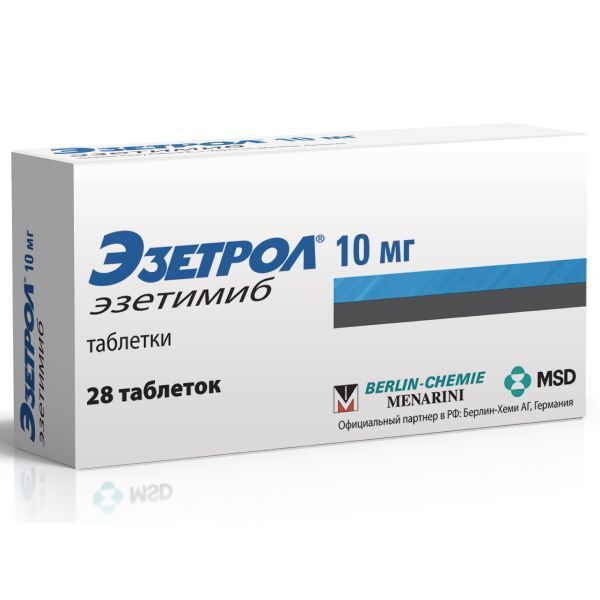 Фотография товара Эзетрол таблетки 10мг 28шт