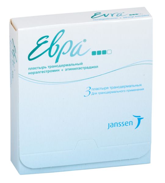 Фотография товара Евра пластырь трансдермальный 203мкг+33,9мкг/24ч 3шт