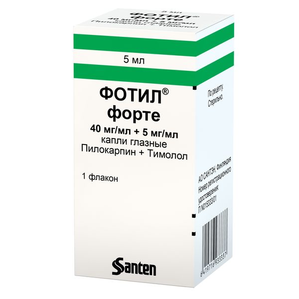 Фотография товара Фотил Форте капли глазные 40мг/мл+5мг/мл 5мл