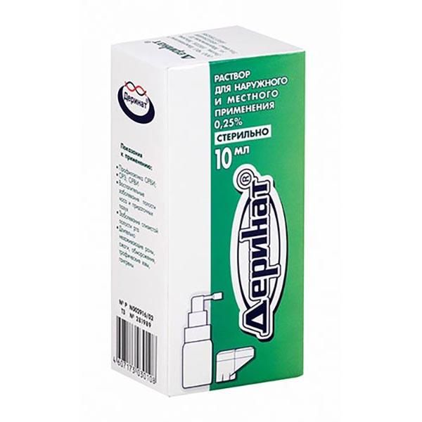 Фотография товара Деринат раствор для местного и наружного применения фл. 0,25% 10мл