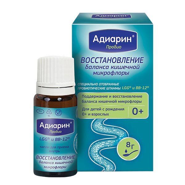 Фотография товара Адиарин Пробио капли для приема внутрь фл. 8г