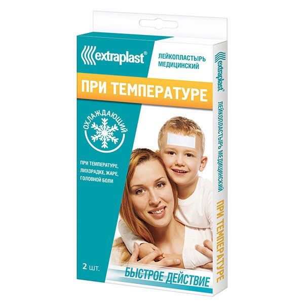 Фотография товара Пластырь от головной боли медицинский Extraplast/Экстрапласт 5х12см 2шт