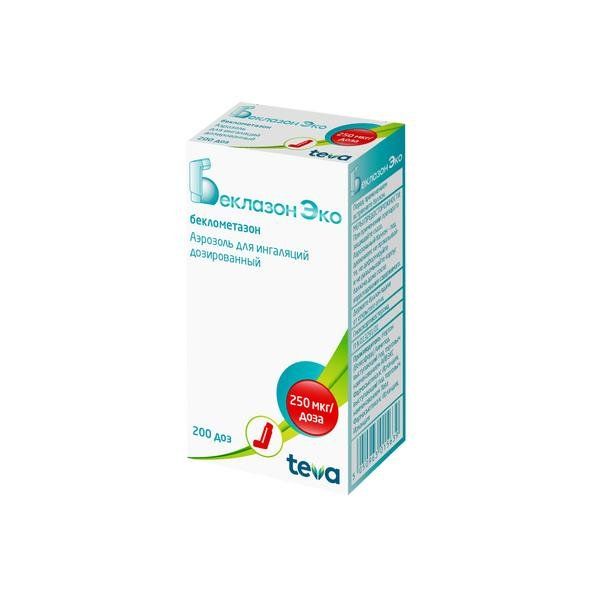 Фотография товара Беклазон Эко аэрозоль для ингаляций дозированный 0,1мг/доза 200доз