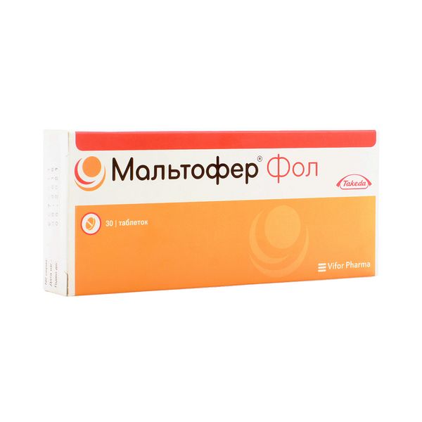 Фотография товара Мальтофер Фол таблетки жевательные 30шт